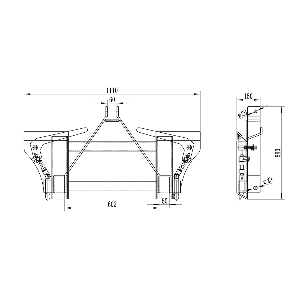 3 Arahkan ke traktor skid steer quick tach universal details